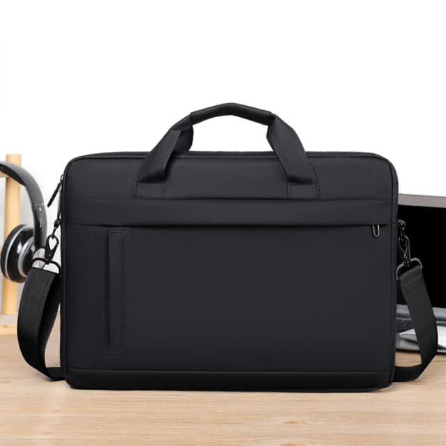 Bolso de mano para computadora portátil, maletín de negocios, correas ajustables para los hombros, cierre de cremallera: perfecto para la escuela, la oficina y los viajes diarios