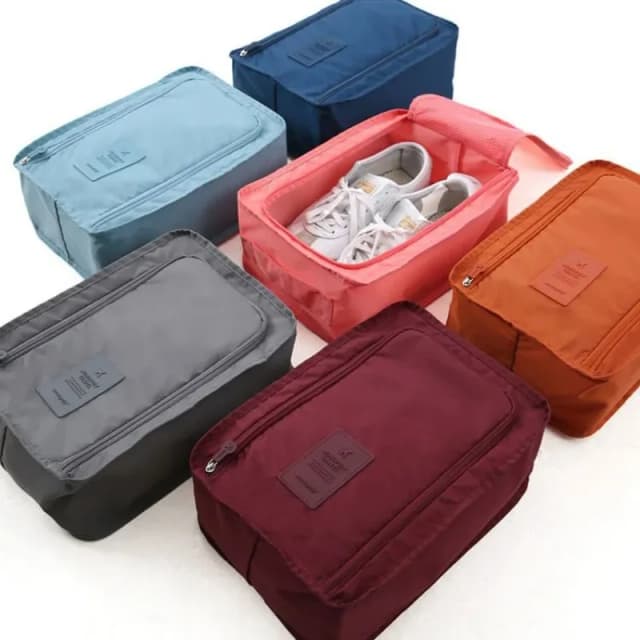 Bolsa de almacenamiento de zapatos de viaje impermeable, plegable, portátil, multifuncional, organizador para fácil transporte y almacenamiento