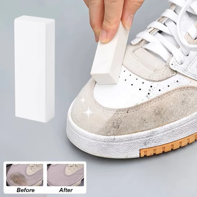 Borrador de limpieza de zapatos de gamuza y zapatillas, cuidado de zapatos de cuero mate, blanqueamiento, revitalizador de cuero de terciopelo y herramienta eliminadora de manchas