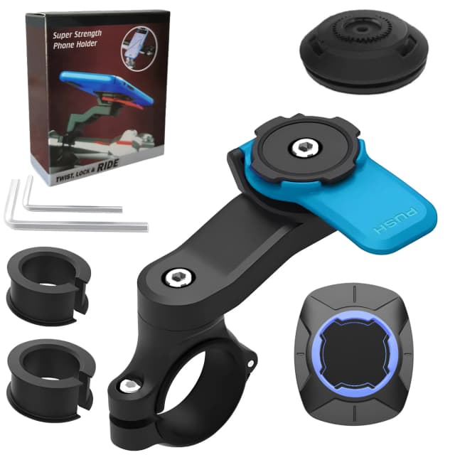 Soporte para teléfono de motocicleta, soporte para teléfono móvil antivibración para bicicleta con amortiguador de vibración, fijación/descarga de liberación rápida