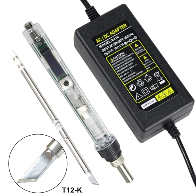 Kit de soldador eléctrico T12 DC 12-24V 72W temperatura ajustable Mini herramientas de estación de soldadura OLED Digital no SH72