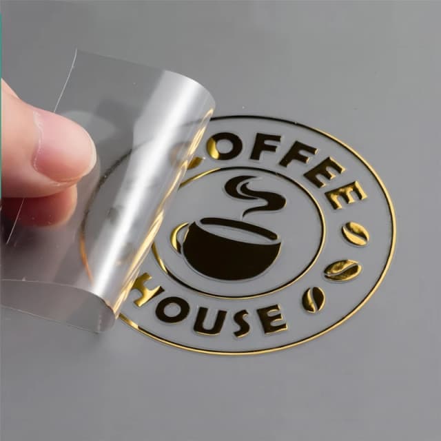 100 Uds. Pegatina de transferencia personalizada 3D, pegatina de transferencia dorada y plateada brillante, logotipo de la empresa, impresión UV de boda, pegatina de transferencia personalizada