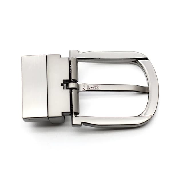Hebilla de cinturón con pasador de Metal para hombre, hebillas de cintura de 35Mm, parte inferior giratoria, hebilla de cinturón de un solo Pin, Clip clásico de media hebillas para pantalones vaqueros
