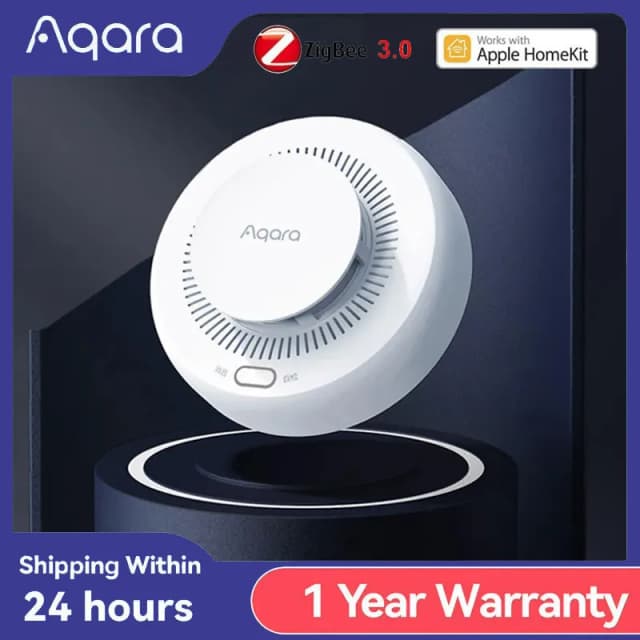 Aqara-Sensor Detector de humo Original Zigbee 3,0, Monitor de alarma contra incendios, alerta de sonido, aplicación de seguridad para el hogar, funciona con Xiaomi Mihome Homekit