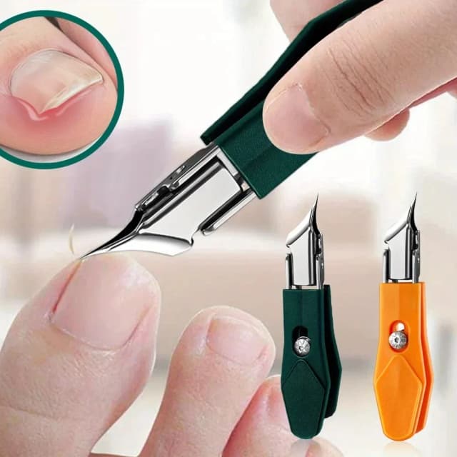 25 °   Cortauñas de borde inclinado, herramientas profesionales para uñas encarnadas de acero inoxidable con apertura amplia, cortador de uñas oblicuo con pico de águila