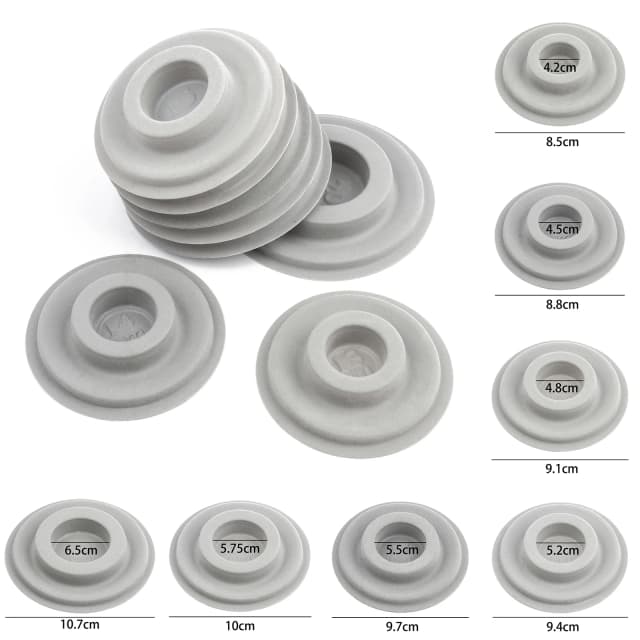 Tablero de cuentas flocadas para pulsera redonda, herramienta de medición gris para fabricación de joyas de 13-20cm, accesorios de pulsera DIY, organizador, 1 Uds.