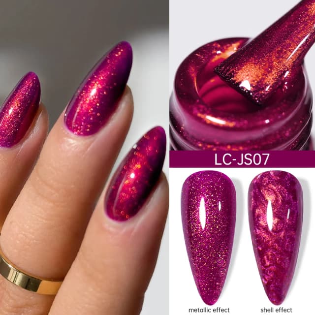 LILYCUTE 7ml esmalte de uñas de Gel metálico efecto de hilo de espejo Soak Off UV LED barniz de Gel de brillo semipermanente manicura artística de uñas