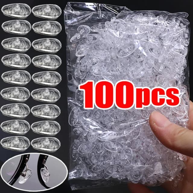 Cámara de aire DIY, soporte de nariz ovalado transparente para gafas, almohadillas de silicona para la nariz, soporte para gafas, gafas de sol anticaída, accesorios para gafas