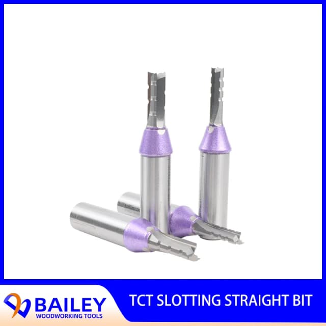 BAILEY 3 uds 3 flautas TCT broca recta con ranurado CNC máquina fresa para MDF contrachapado aglomerado madera herramienta de carpintería