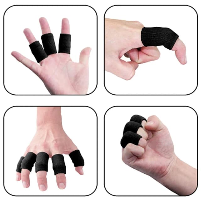 10 Uds. Cómodo soporte para dedo, funda de férula, Protector de soporte para pulgar, estabilizadores elásticos transpirables para Golf