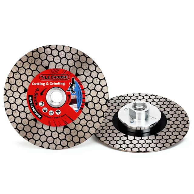 Casaverde D115mm/125mm disco de corte de diamante para azulejos, hoja de molienda de porcelana con brida extraíble para cortar piedra