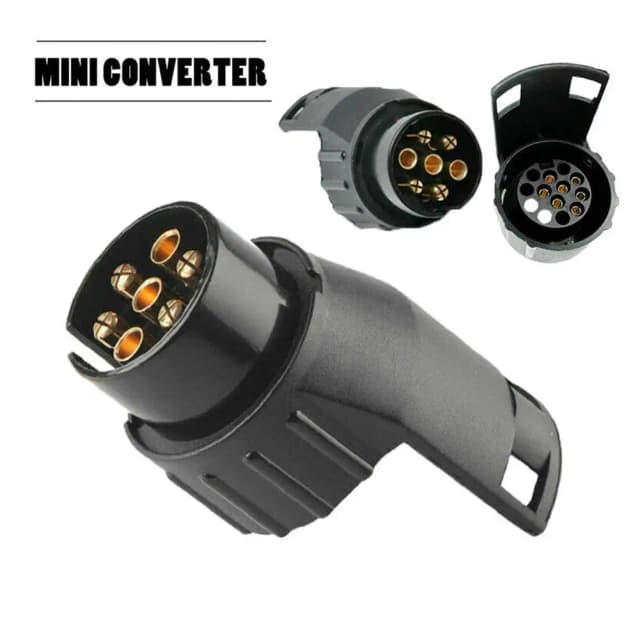 Adaptador de enchufe de 7 pines a 13 Pines, Conector de remolque, 12V, Tow Bar, enchufes impermeables, adaptador de enchufe, accesorios para automóviles y camiones