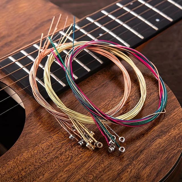 6 unids/set cuerdas de guitarra acústica de alta calidad-cuerdas de guitarra de repuesto, accesorios de guitarra Premium