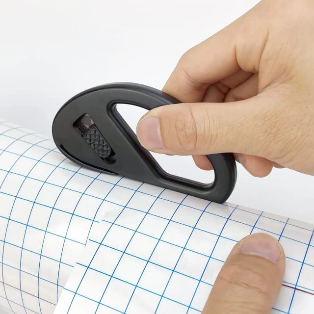 Cortador de papel para envolver fácil de deslizar Diseño seguro de hoja de afeitar Adecuado Ideal para manualidades de envoltorios de regalo y uso en oficina para cortes perfectos