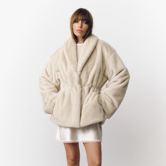 Abrigo largo con cuello de solapa de colores variados para mujer, abrigo holgado elegante de manga larga, chaqueta de piel sintética de calle alta para invierno
