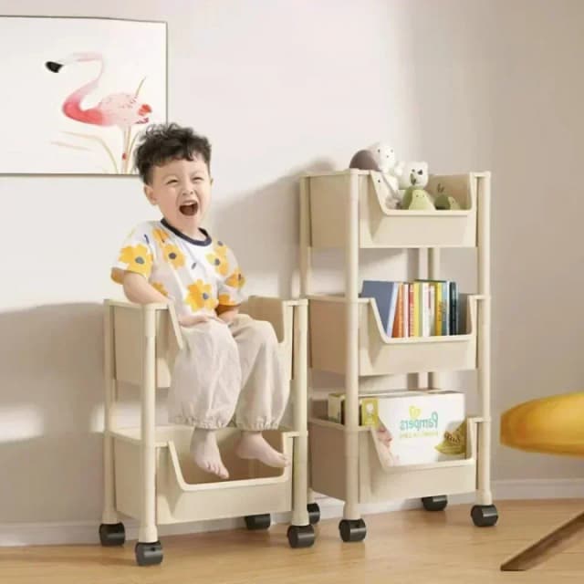 Tong Yong56845Hermosos accesorios de decoración de paisajes Carro Estante de almacenamiento Esquina de cocina Almacenamiento con hendidura estrecha
