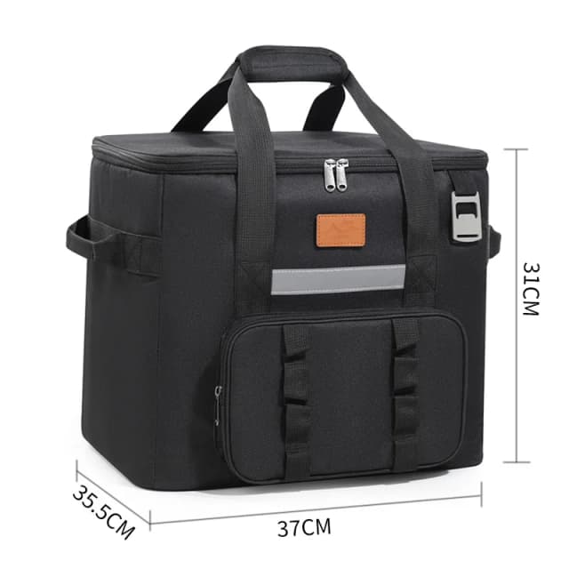 Bolsa térmica para transportar alimentos de 40L para mujer, bolsa grande con aislamiento térmico con cremallera, bolsa de Picnic portátil a prueba de fugas para acampar en la playa