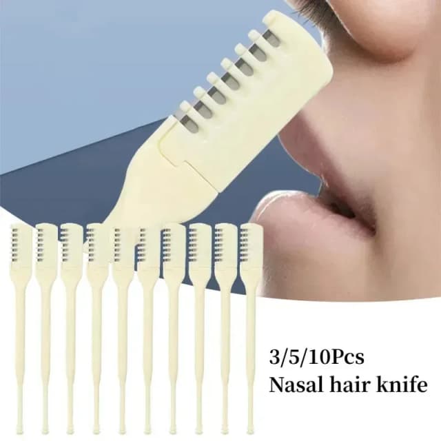 ¡Pregar y recortar!360 ° Recortador de pelo de nariz giratorio, limpieza Manual sin ángulos muertos, modelado de cejas, un dispositivo para ca Facial de hombres