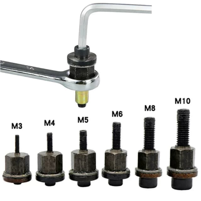 1 Uds tuerca de remache Manual tuercas de cabeza de pistola instalación Simple remachadora Manual accesorio de herramienta para tuercas M3 M4 M5 M6 M8 M10