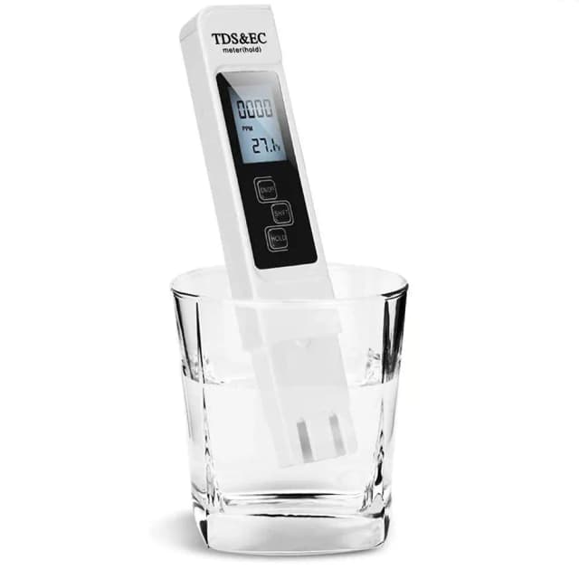 Probador Digital de Calidad del Agua blanco, medidor TDS EC, rango de 0 a 9990, probador multifuncional de temperatura de pureza del agua, temperatura PPM, 1 ud.