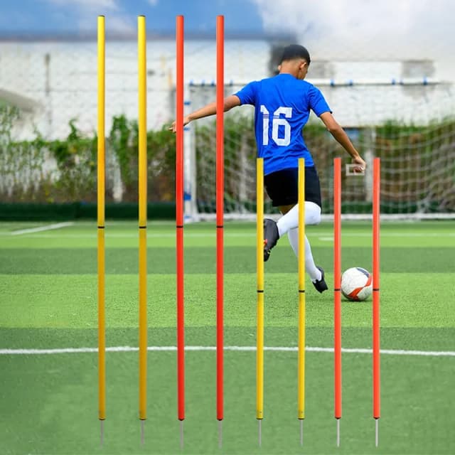 Marcador de Entrenamiento de fútbol, postes de señal de fútbol, marcador de agilidad, barra de obstáculos resistente a caídas, herramienta deportiva de entrenamiento de fútbol y baloncesto, 4 Uds.