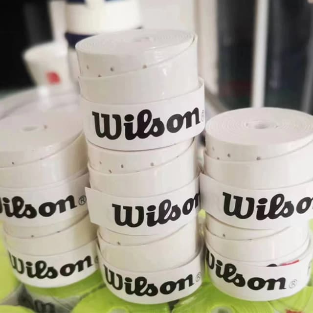 12 Uds. Overgrip de raqueta Wilson, banda para el sudor, absorción de tenis, raqueta de bádminton, pegamento de mano, agarre de tenis, Overgrip antideslizante de Pu