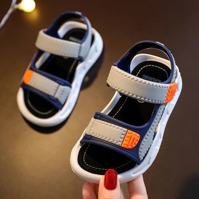 Sandalias de verano para bebé, sandalias de Color sólido para bebé, sandalias antideslizantes de suela blanda para niño y niña, zapatos de playa para bebé de 2 a 12 años