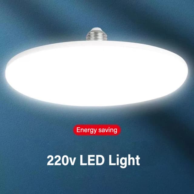 Bombilla LED de 220V, Base E27, lámpara de ahorro de energía para el hogar, 20W, 30W, 40W, 60W, 100W, iluminación interior, ampolla de luz de platillo volador E27, 1 ud.