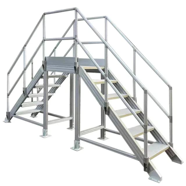 Andamio multifunción con estructura de acero, plataforma de andamio multiusos plegable, escaleras combinadas de aluminio