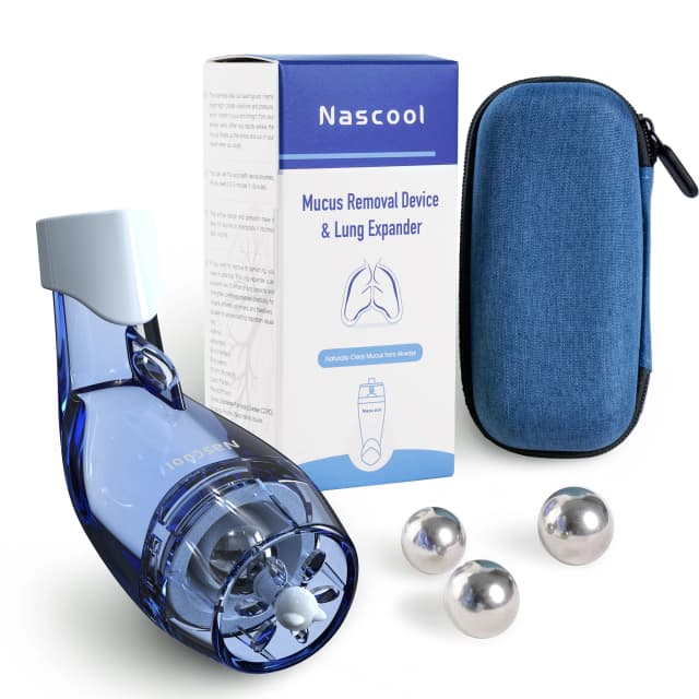 Dispositivo de eliminación de muco, expansor de pulmón, ejercicio de respiración, entrenador muscular respiratorio, alivio de la flema, terapia OPEP transparente sin medicamentos