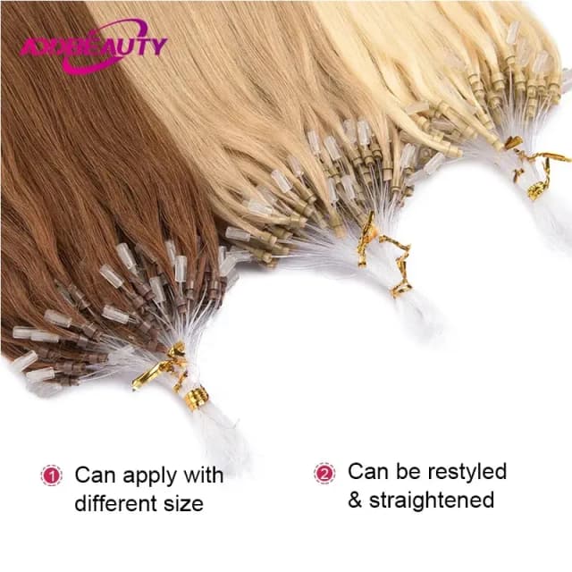 Extensiones de cabello humano liso para mujer, 50 Uds., línea de pesca, extensión de cabello brasileño Remy, Micro bucle, cabello Natural Invisible