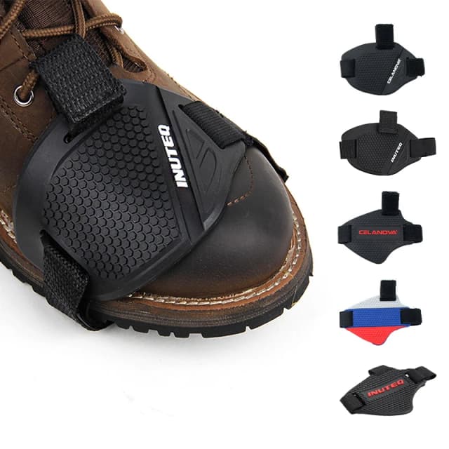 Almohadilla de cambio de motocicleta, cubierta protectora de goma para botas, protector de palanca de cambios ajustable, almohadilla antideslizante, cubierta para zapatos, protección para zapatos de motocicleta