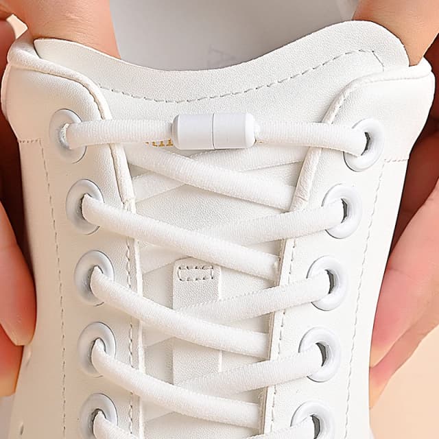Cordones elásticos de zapatos para niños y adultos, agujetas de zapatos semicirculares para grandes y chicos, cordones de cierre de metal, disponibles en diferentes colores