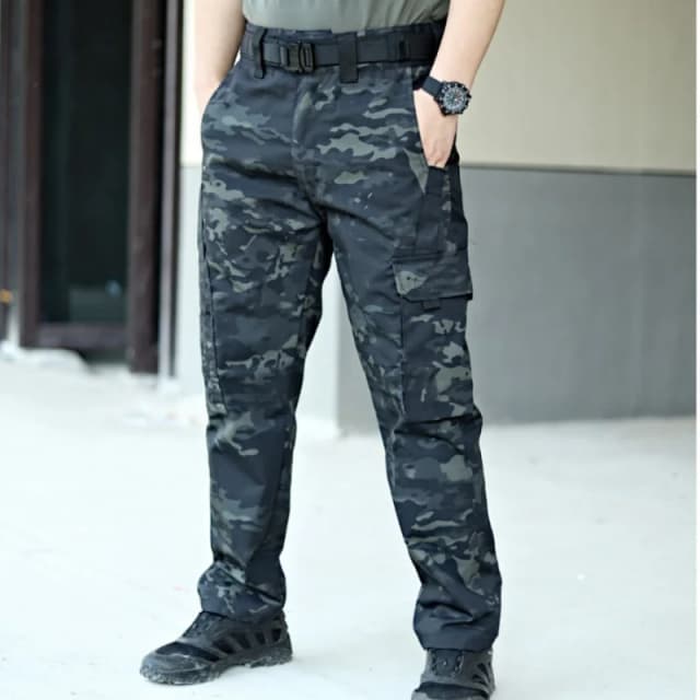 Pantalones tácticos impermeables para hombre, pantalones de combate para hombre, pantalones Cargo resistentes al desgaste con múltiples bolsillos para exteriores