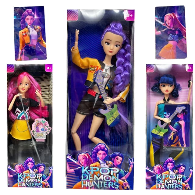 Nuevos muñecos de juguete Kpop Demon Hunters, figura de acción de juguete Rumi Mira Zoey, hermosa princesa, muñecas de niña, juguete de plástico DIY para niñas
