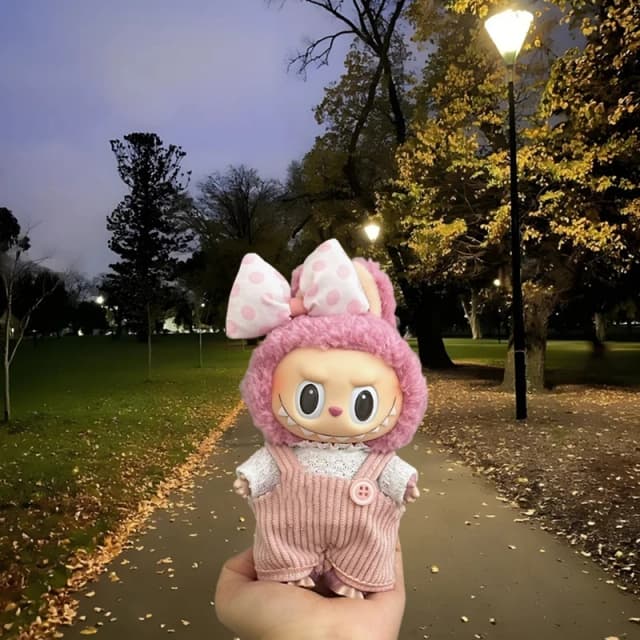 Ropa para muñeca Labubu V1 V2 de 15/17cm, conjunto de pantalones y sudadera con capucha a la moda, ídolo coreano, accesorios de ropa para muñeca DIY, juguete para regalo