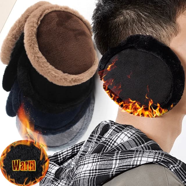 Orejeras gruesas de felpa suave para hombre y mujer, orejeras de invierno a la moda a prueba de frío, orejeras de Color sólido, protección para exteriores