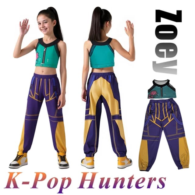 2025 Zoey Mira Rumi disfraz de Cosplay con estampado 3D Halloween carnaval k-pop cazadores chica grupo ídolo juego de rol vestir traje