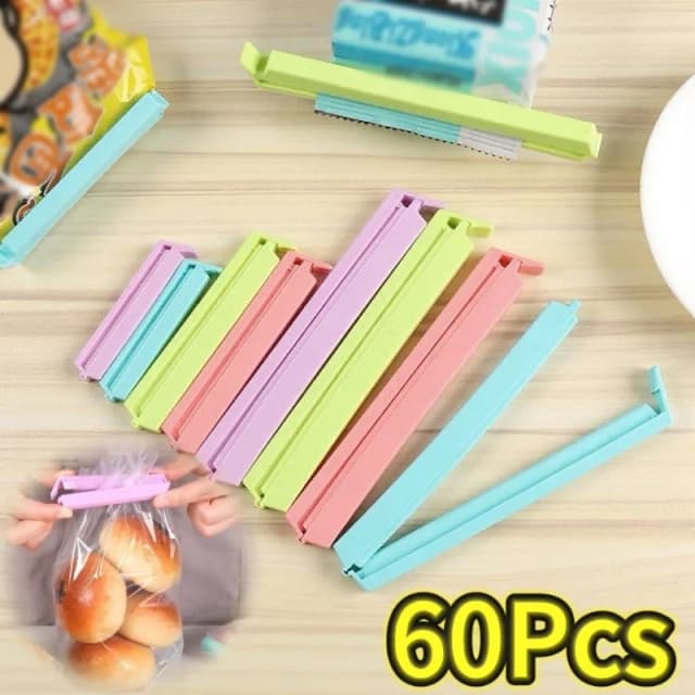 12 unids/set de almacenamiento de alimentos, nuevos accesorios de cocina portátiles, sello de aperitivos, Clips de bolsa de sellado, abrazadera selladora, herramienta de plástico de 7/10/15cm