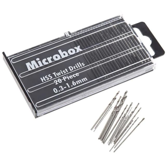 Brocas de 20 piezas para manualidades de precisión, joyería, reparación de relojes, fabricación de modelos, trabajo de Hobby, electrónica, 0,3mm-1,6mm, Mini HSS espiral Dri
