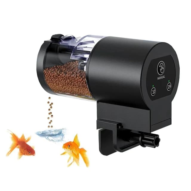 Comedero automático para peces, temporizador programable con batería de 100ML de capacidad para acuario, fácil de configurar, uso festivo