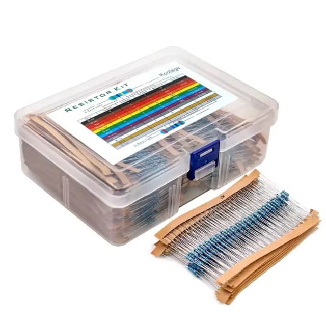 Juego de Resistencias de 300/600/820 Piezas, 1% de Precisión, 1/4W, Resistencias de Película Metálica, 10 Ohm ~1M Ohm, 30 Valores, Kit de Componentes Electrónicos