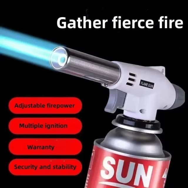 Quemador de butano para exteriores, soplete de Gas con llama para acampar, barbacoa, hornear, calentador de soldadura de Metal, encendedor, pistola de llama para cocinar