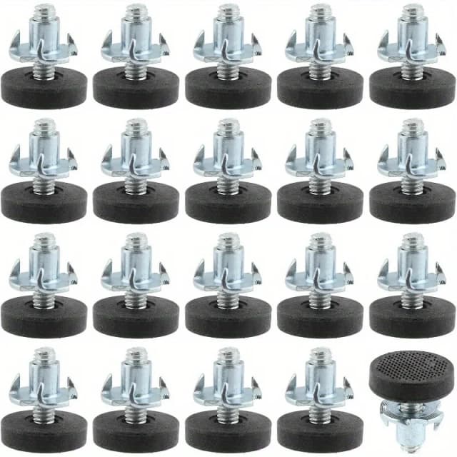 20 patas niveladoras ajustables de acero inoxidable para muebles, Base antideslizante resistente para mesas/sillas/armarios/sofás