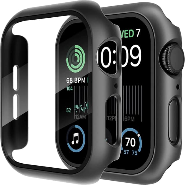 Vidrio templado + cubierta para Apple Watch 11 10 9 8 7 46mm 42mm PC Protector de pantalla de parachoques iWatch Series 7 6 5 4 SE3 44 40 45mm