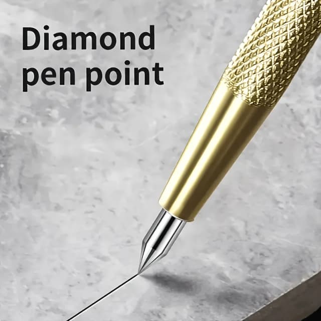 Bolígrafo de titanio con punta de diamante, herramientas de precisión para trabajar metales y trabajar la madera, para cortar vidrio, azulejos, metal y madera, 2/5 Uds.