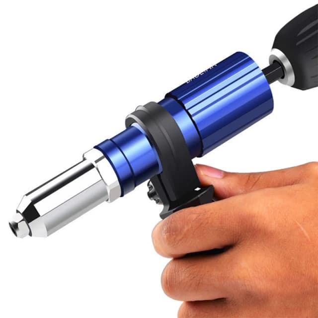 Pistola eléctrica de remachado, remachadora con tuerca y taladro adaptador, herramienta inalámbrica de 2,4mm-4,8mm