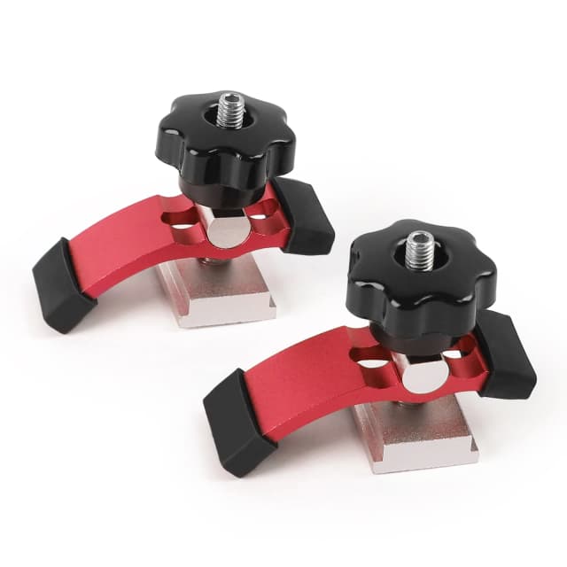 Abrazadera de sujeción de pista en T de acción rápida con T Silder, abrazaderas de carpintería de aleación de aluminio, plantilla para enrutadores, prensas de taladro CNC, 1/2 piezas