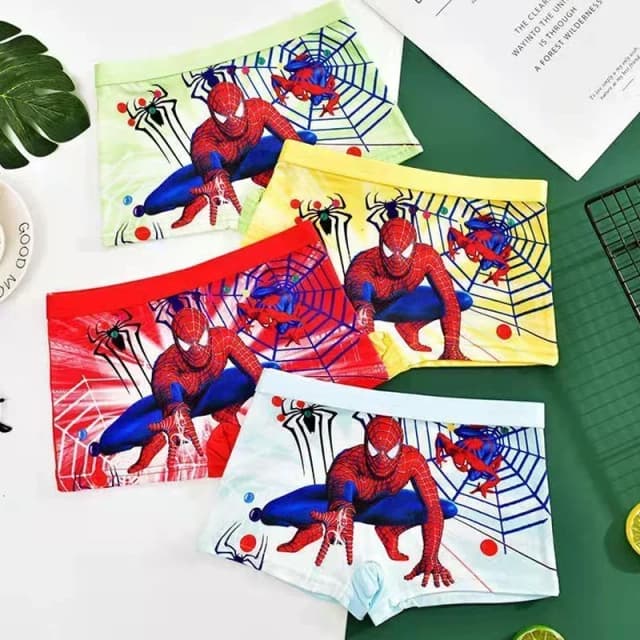 4 Uds. De bragas de Spiderman de Disney para niños, Boxers de algodón con dibujos animados de Los Vengadores para niños, ropa interior congelada para niñas, calzoncillos para niños