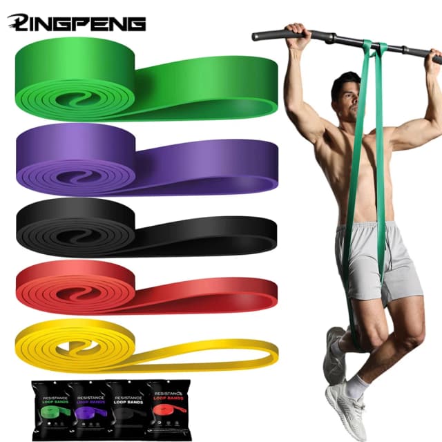 Banda de resistencia de alta resistencia de 20 ~ 230 libras, entrenamiento de agilidad, equipo de gimnasio, accesorios de Yoga y Pilates, banda de goma para gimnasio en casa